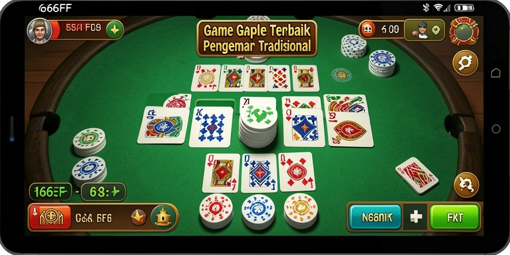 Tampilan gameplay Gaple yang seru dan mengasyikkan di 666FF.