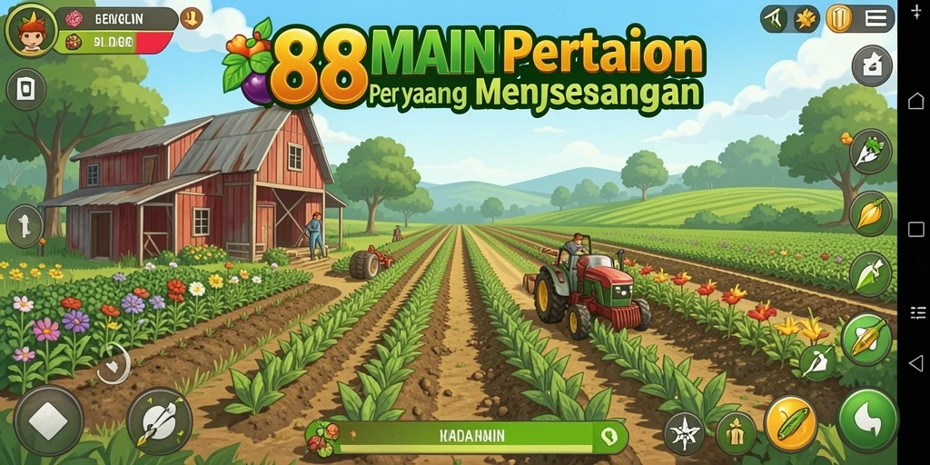Tampilan Gameplay 88MAIN dengan pengalaman bertani yang seru.