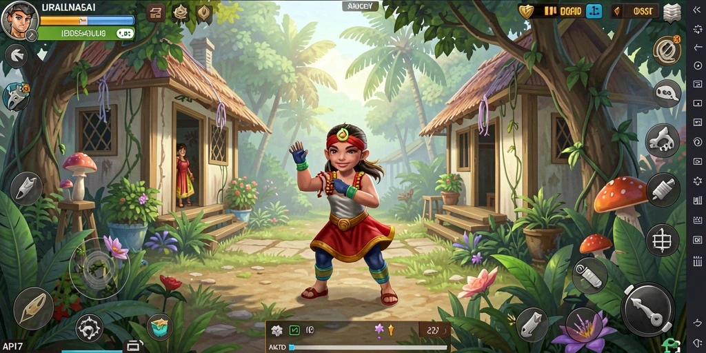 Screenshot menunjukkan gameplay santai dan grafis menarik API77.