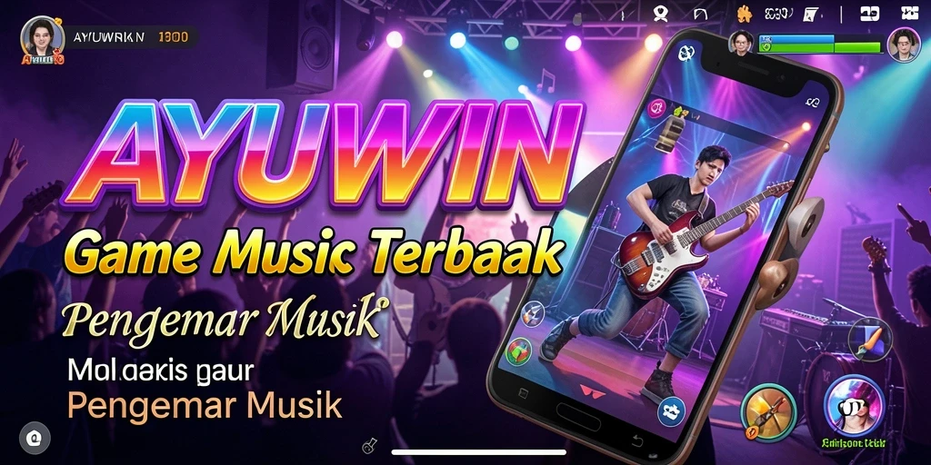 Screenshot gameplay AYUWIN yang memperlihatkan keseruan bermain musik.