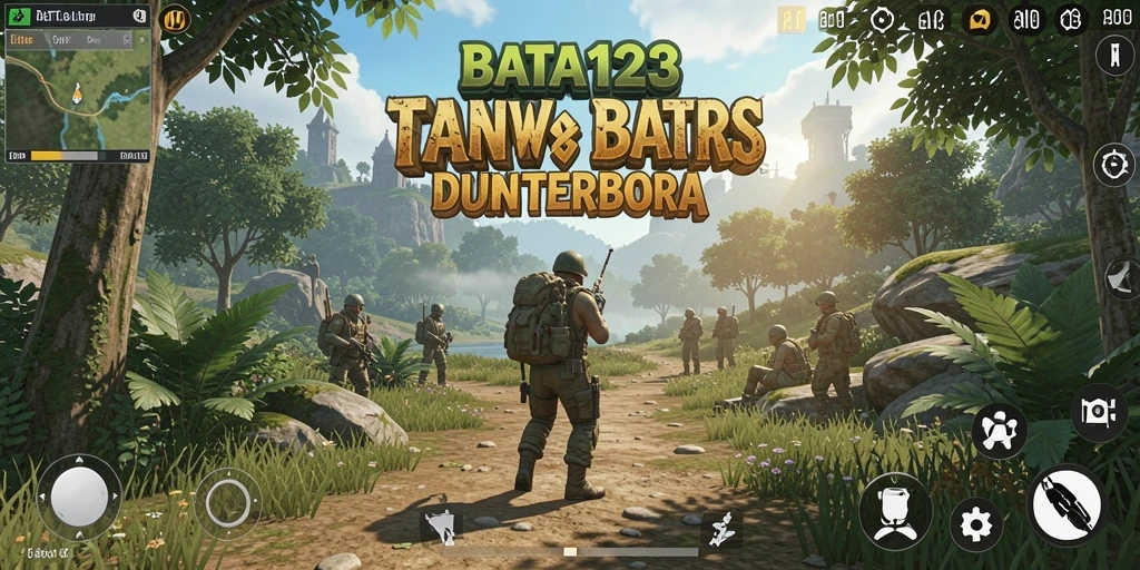 Screenshot BATA123 menampilkan pemandangan dunia terbuka yang luas dan indah.