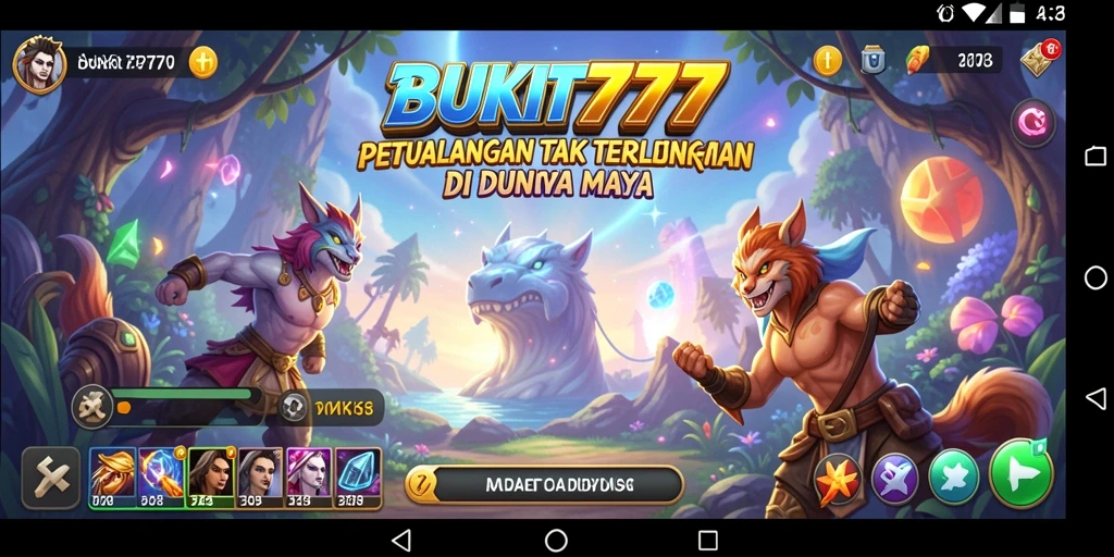 Tampilan gameplay menakjubkan dari BUKIT777 menunjukkan aksi petualangan yang intens.