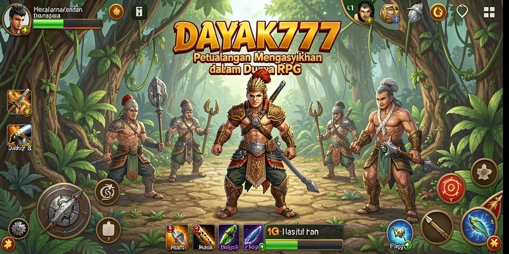 Tangkapan layar utama <strong>DAYAK777</strong> menunjukkan aksinya yang seru dalam gameplay RPG.