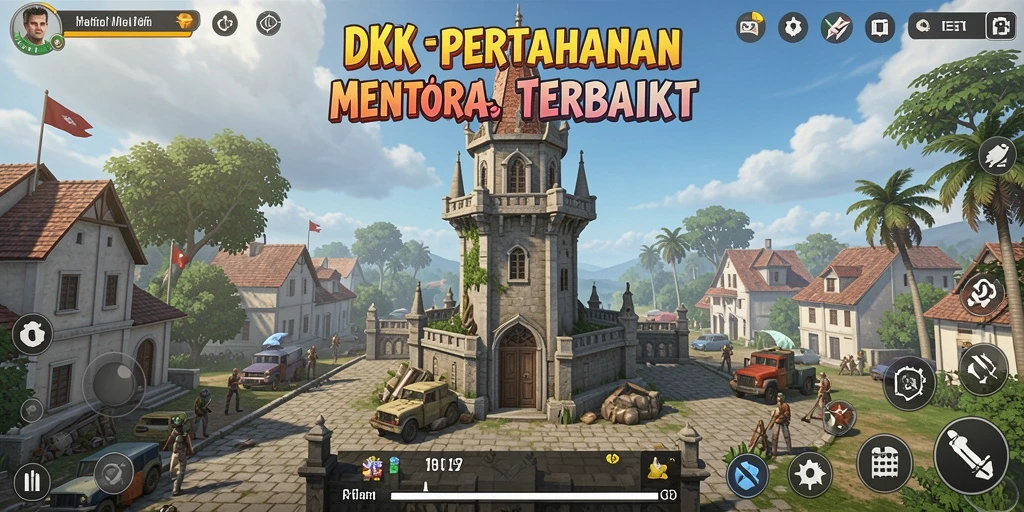 Tampilan gameplay menara pertahanan yang mendebarkan di DKK.