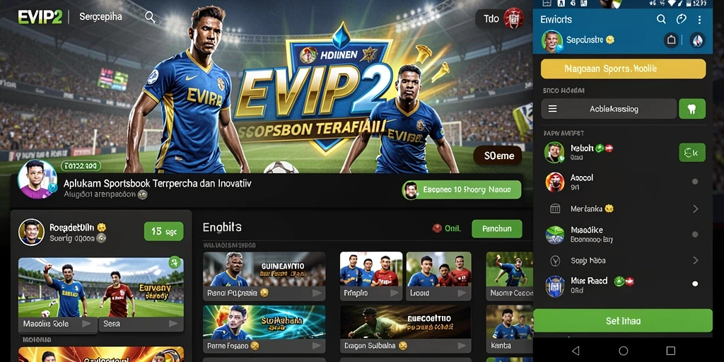 Tampilan gameplay Sportsbook yang menarik dan interaktif di EVIP2.