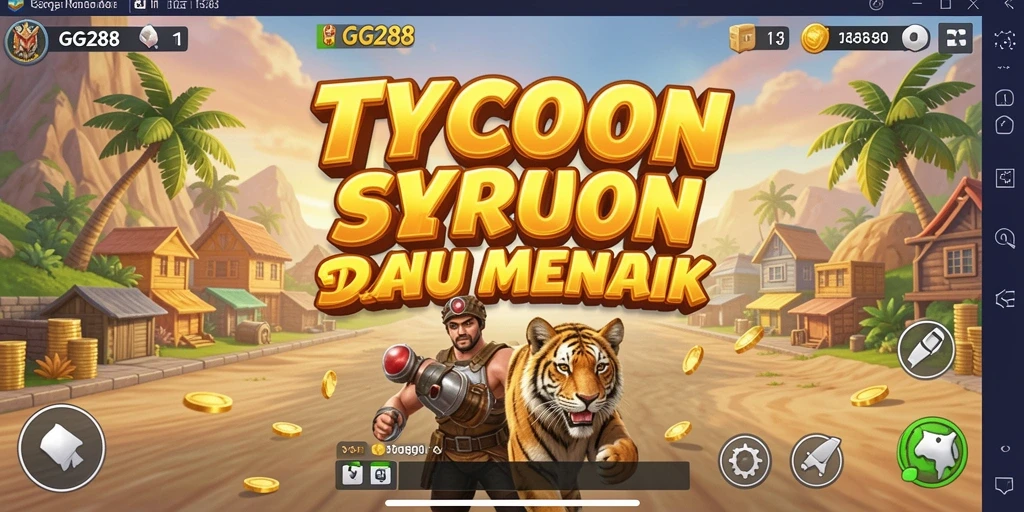 Screenshot utama gameplay GG288 menampilkan strategi bisnis yang mendebarkan.