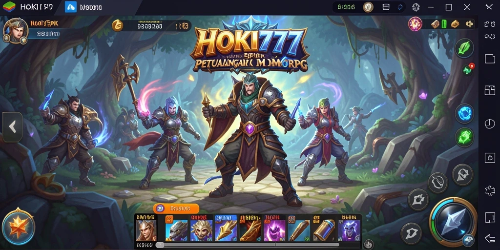 Tangkapan layar HOKI777 menampilkan aksi pertarungan seru dalam dunia MMORPG.