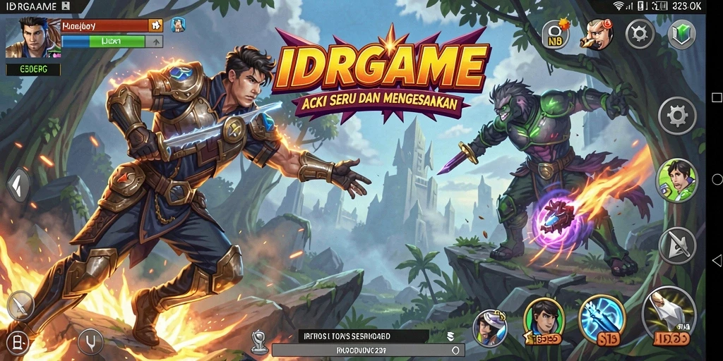 Tampilan gameplay IDRGAME yang penuh aksi dan seru.
