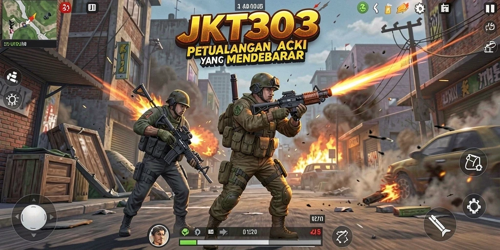 Tampilan seru gameplay JKT303 dengan aksi mendebarkan.