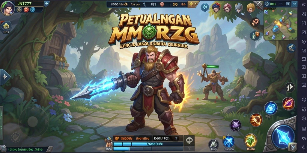 Tampilan gameplay <strong>JNT777</strong> yang menakjubkan dalam aksi MMORPG.
