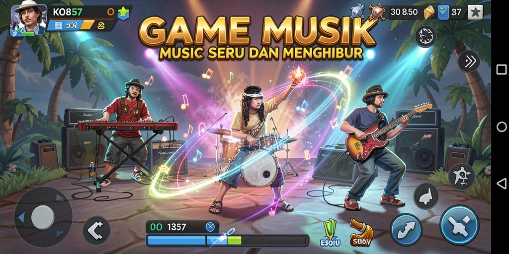 Screenshot KO857 menampilkan gameplay seru dengan musik yang menawan.