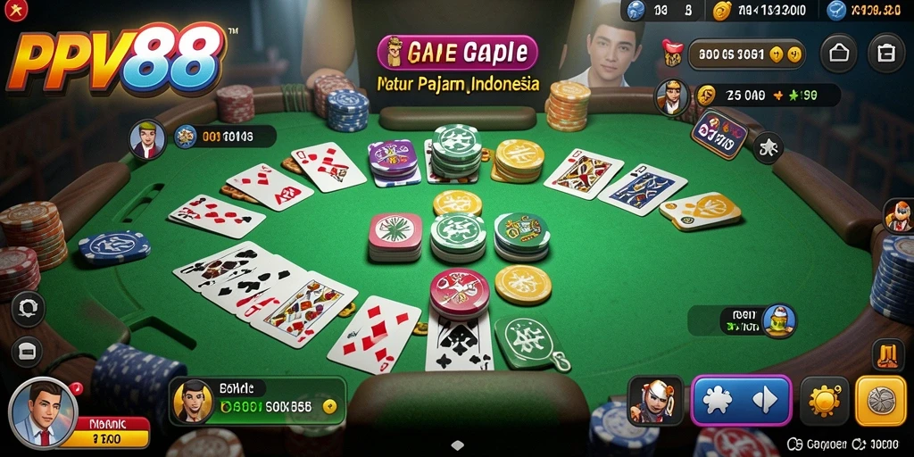 Gameplay PPV88 yang menarik dan mengasyikkan dalam permainan Gaple.