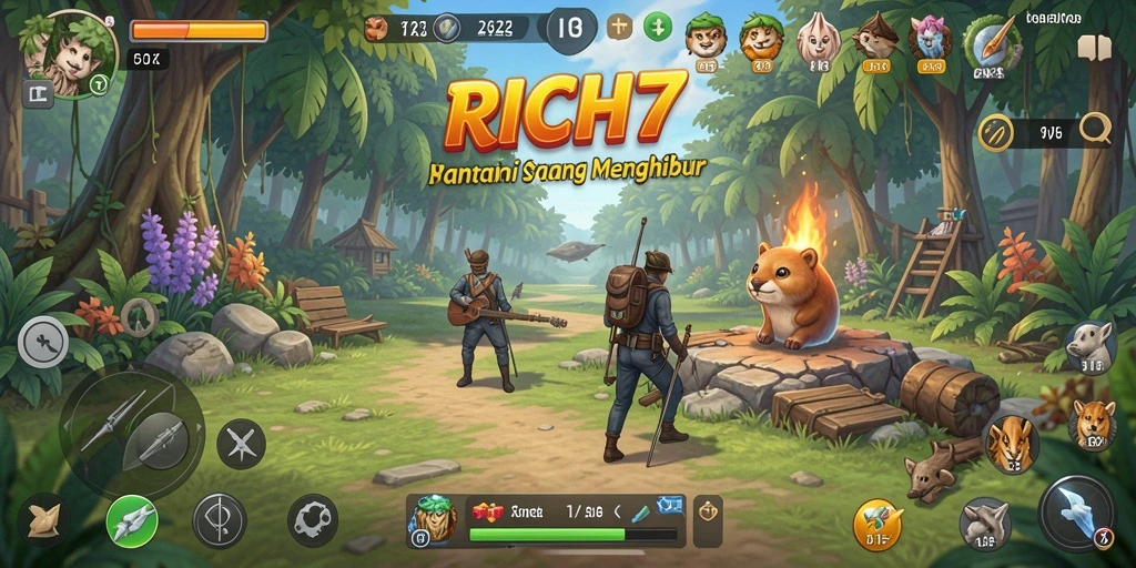 Tampilan gameplay menarik dan interaktif dari RICH7.