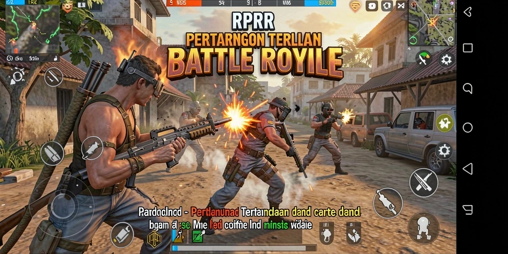 Screenshot gameplay RPRR yang menampilkan aksi seru di Battle Royale.