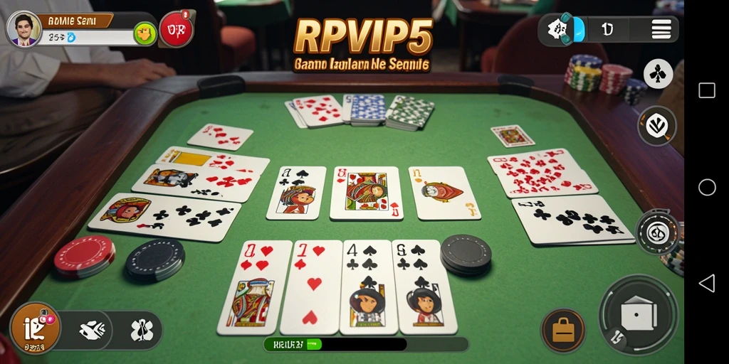 Screenshot RPVIP5 menampilkan tampilan gameplay Gaple yang menarik.