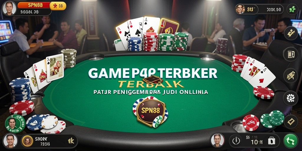 Tampilan gameplay Poker yang mendebarkan di SPN88.