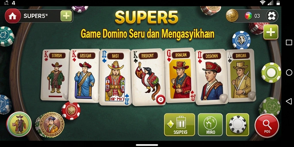 Gameplay menarik di SUPER5 dengan teman-teman.