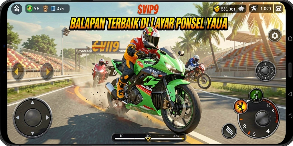 Gameplay balapan motor yang mendebarkan di SVIP9.