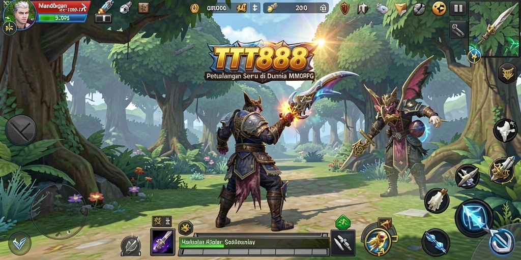 Gameplay seru dari TTT888 dalam dunia MMORPG yang luas.