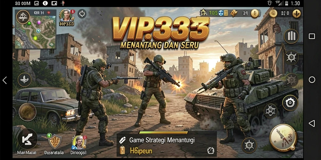 Tampilan gameplay menegangkan di VIP333 dengan berbagai taktik dan unit.