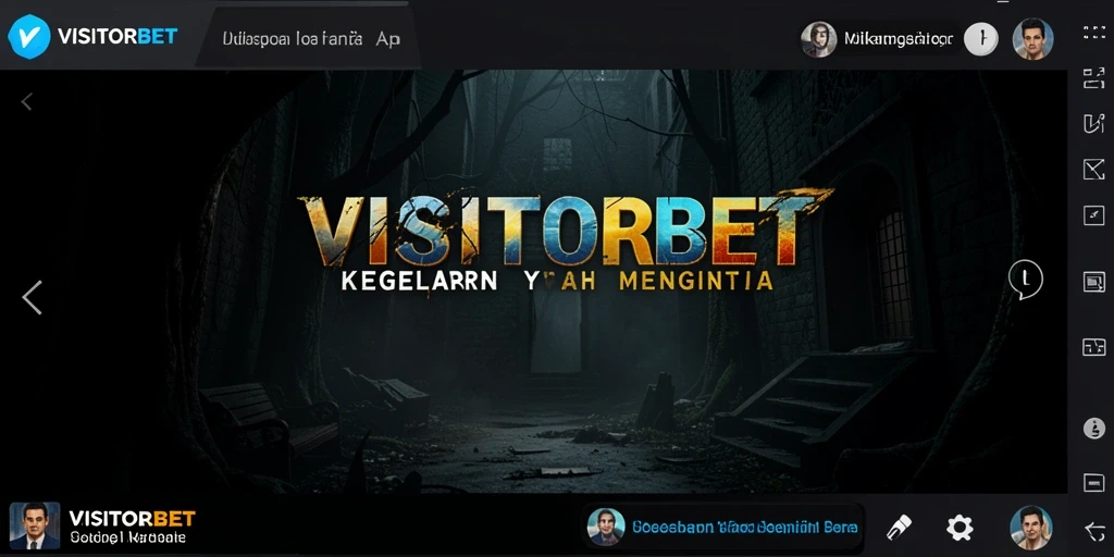 Screenshot gameplay VISITORBET menunjukkan suasana horor yang mencekam dan menakutkan.